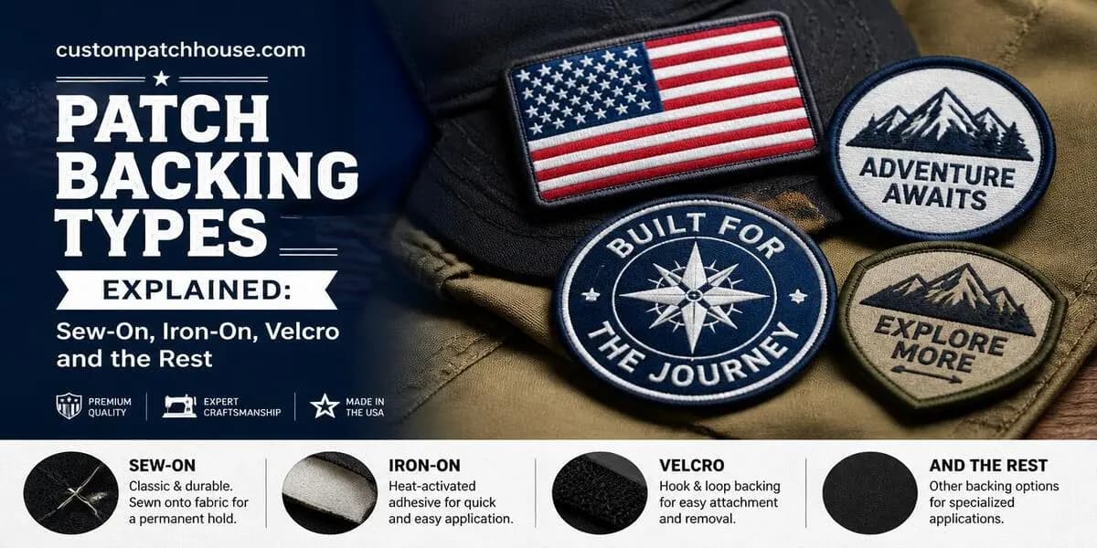 Patch Backing Types Explained Sew-On, Iron-On, Velcro and the Rest
